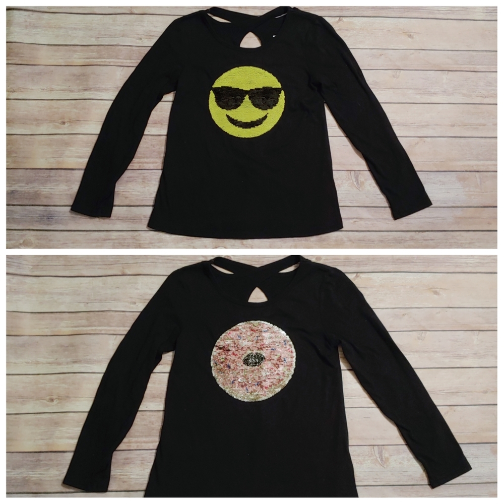 Girl's Justice Flip Sequin Long Sleeved Top - Sz 8